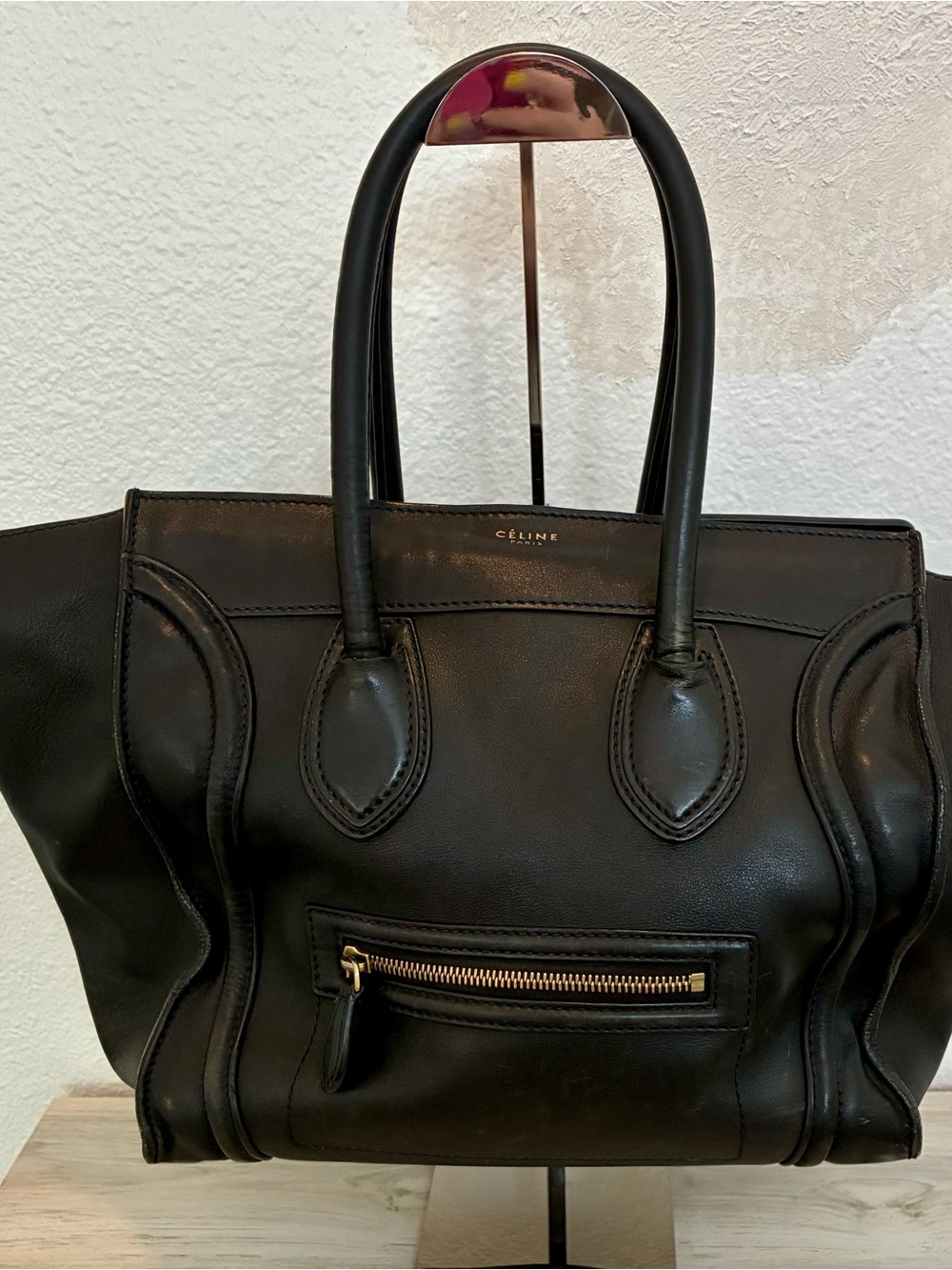 Celine Black Leather Tote